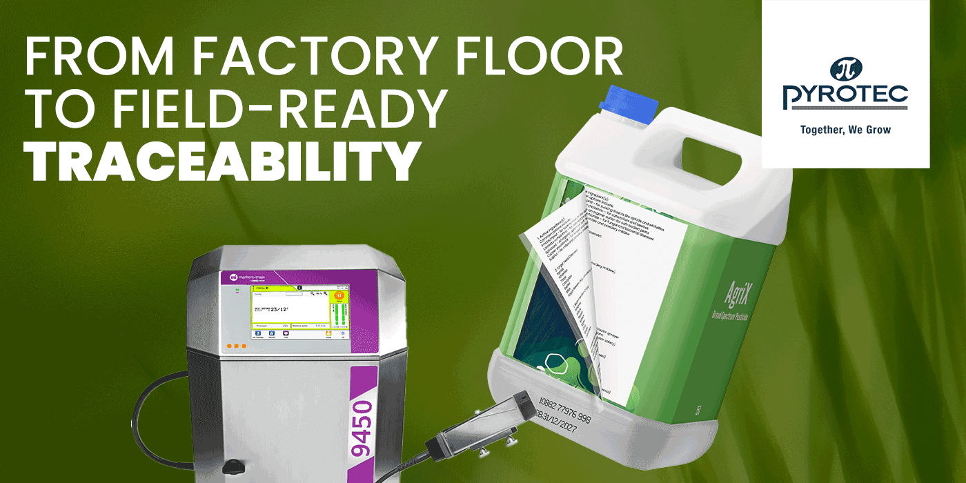 a machine with a container and a label on it