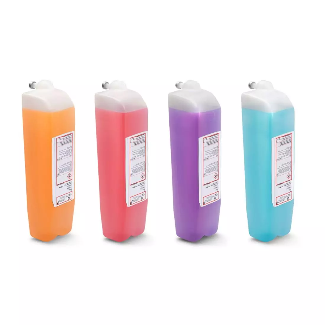 Touch Dry hot melt inks in various colors, used for industrial printing applications.